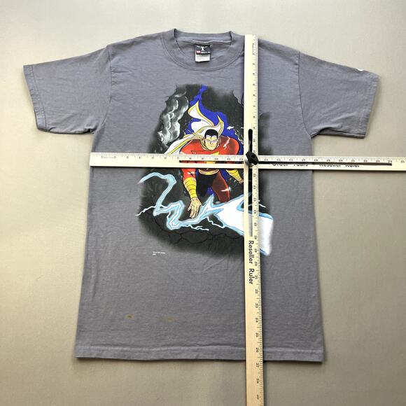 Vintage Shazam T-Shirt Adult Small Gray DC Comics Graphitti Captain Marvel 2007 - Picture 7 of 10